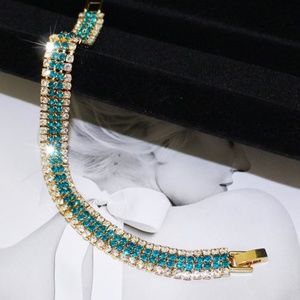 Diamonique 14K Yellow Gold Filled Bracelet